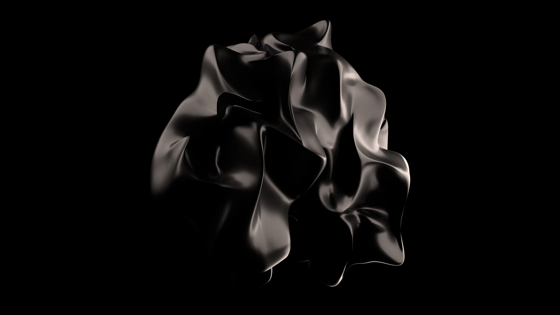 Black shiny sculpture, Sculpture 3D model, 3Ds Max