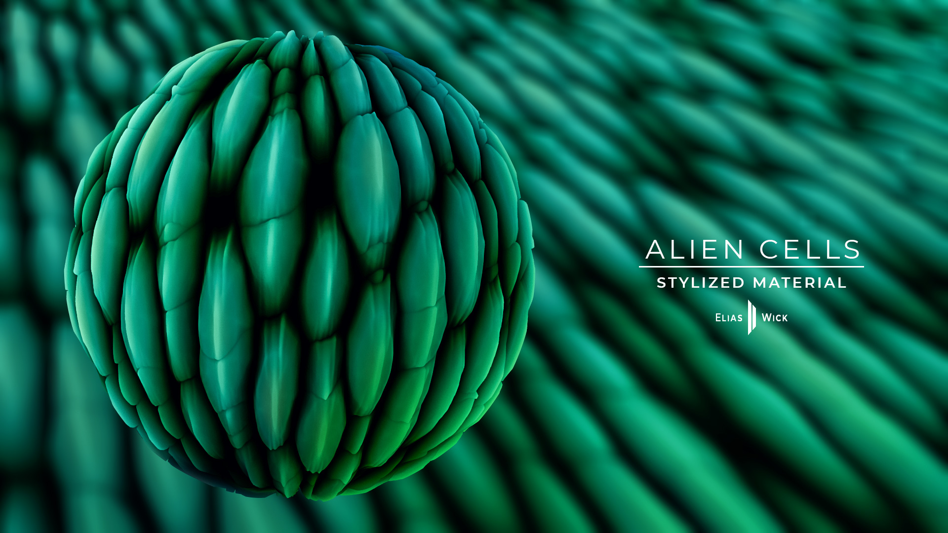 Alien, Cells, Green, Skin, Substance Designer, Stylized, Material, Texture