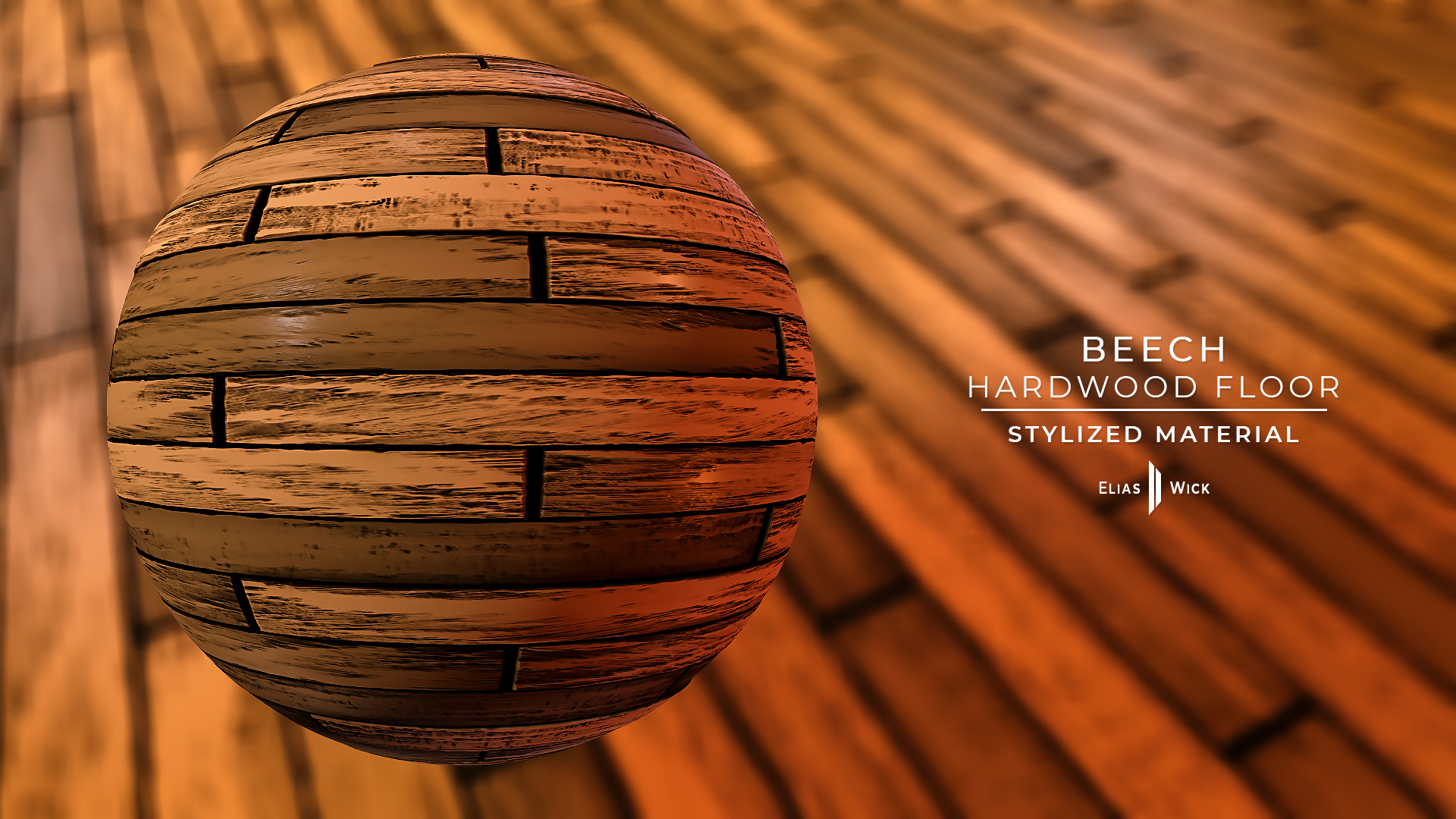 Wood, Beech, Hardwood, Floor, Planks, Smooth, Substance Designer, Stylized, Material, Texture