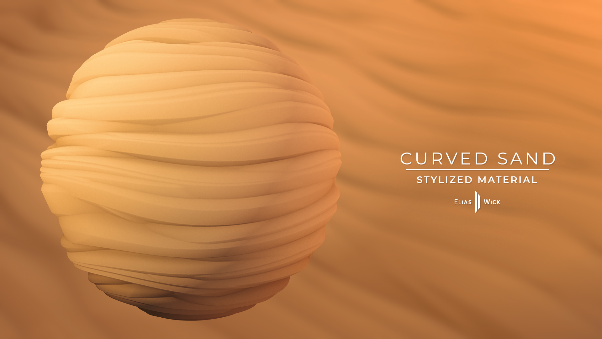 Sand, Beach, Curved, Smooth, Warm, Substance Designer, Stylized, Material, Texture