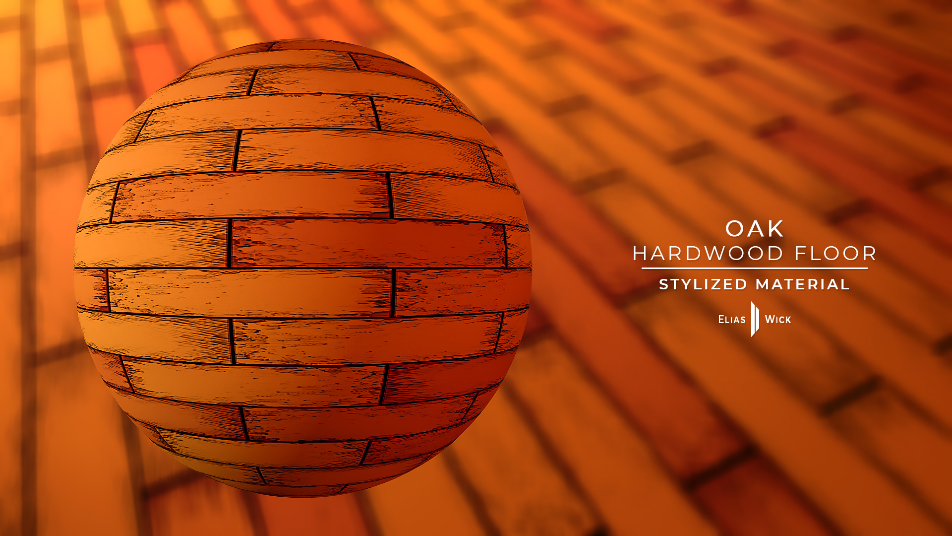 Wood, Oak, Hardwood, Floor, Planks, Smooth, Substance Designer, Stylized, Material, Texture