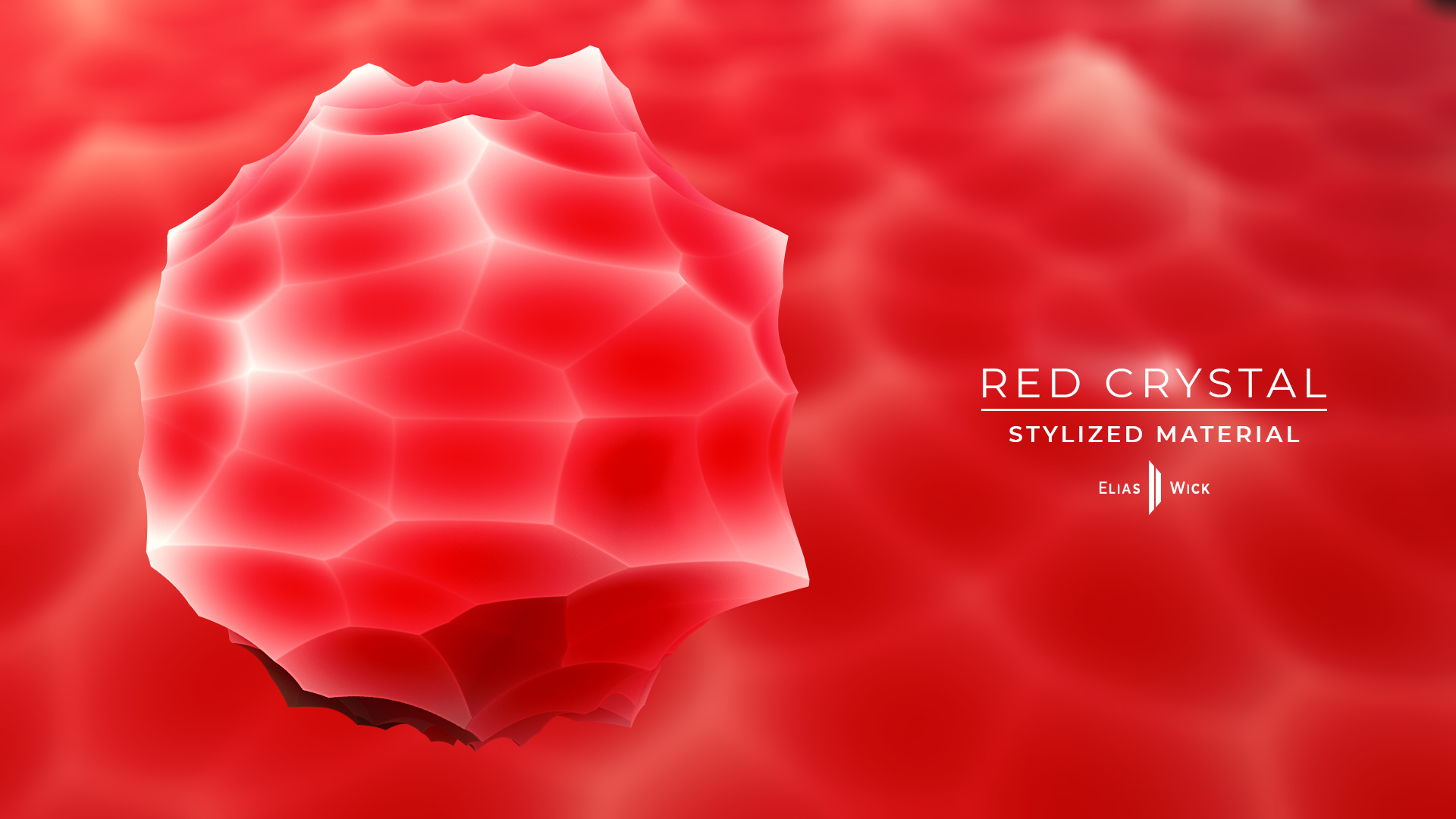 Crystal, Red, Sharp, Substance Designer, Stylized, Material, Texture