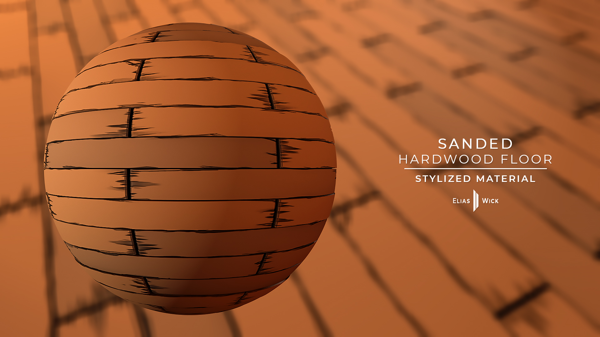 Wood, Sanded, Hardwood, Floor, Planks, Smooth, Substance Designer, Stylized, Material, Texture
