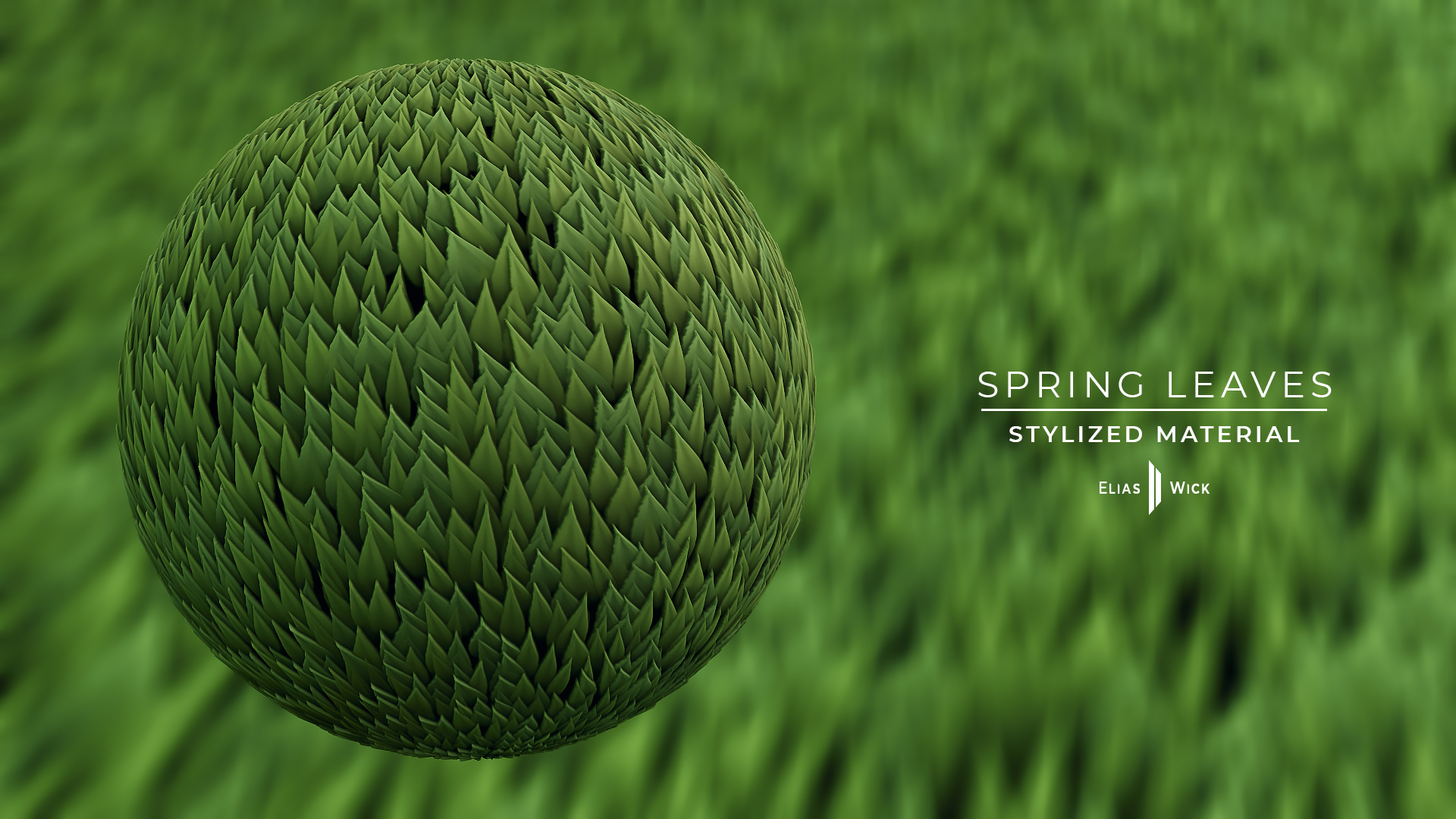 Leaves, Spring, Green, Substance Designer, Stylized, Material, Texture