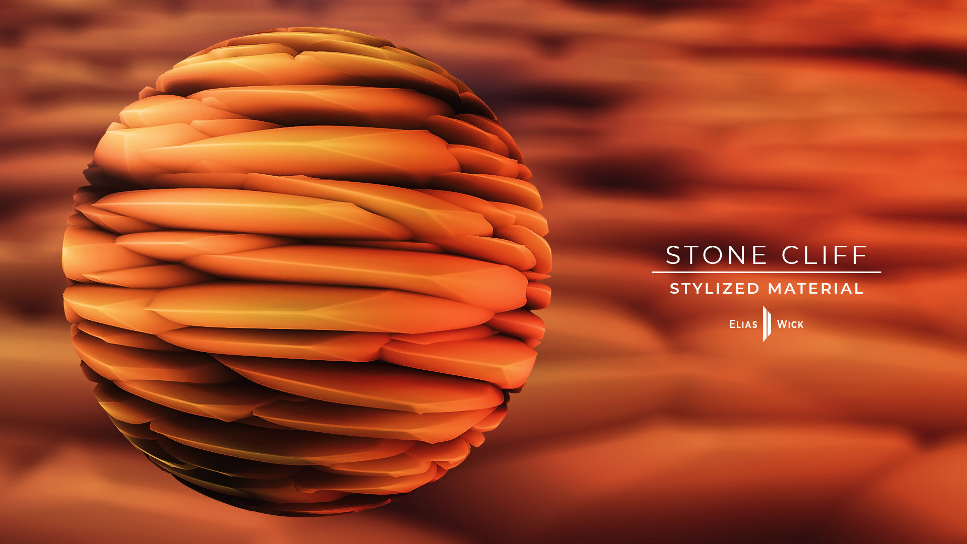 Rock, Stone, Cliff, Orange, Cave, Substance Designer, Stylized, Material, Texture