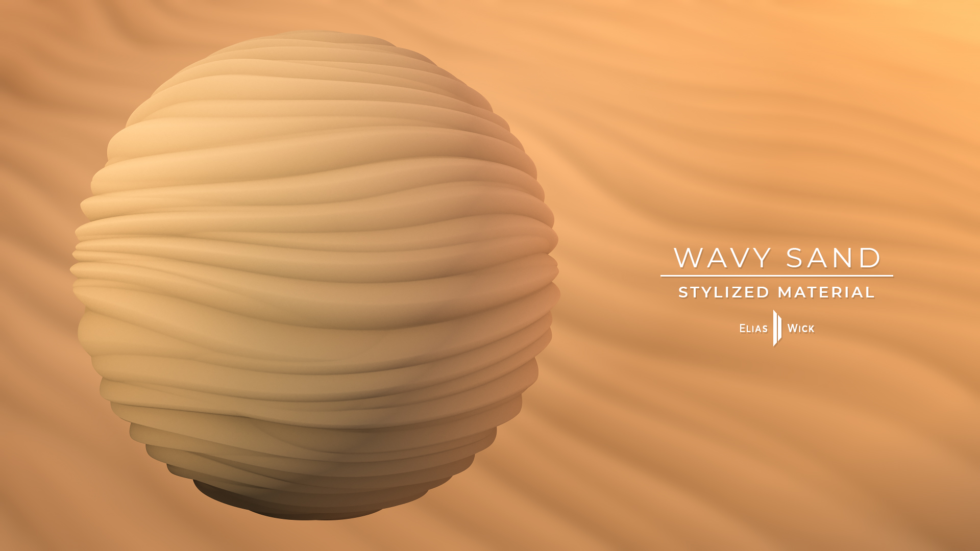 Sand, Beach, Wavy, Smooth, Warm, Substance Designer, Stylized, Material, Texture